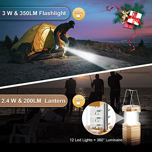 Solar Camping Lantern, Portable Ultra Bright LED Flashlight, 30-35 Hours Long Playtime, USB Charger and Power Bank, Easy to Use, Electronic Lantern for Hiking, Reading, Emergency - Image 6