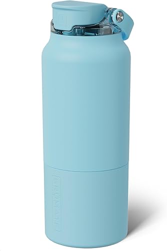 Miniatura 45 de BrüMate Rise - Botella de agua de 25 onzas con popote de silicona cubierto 100 % a prueba de fugas, botella de agua de acero inoxidable aislada con