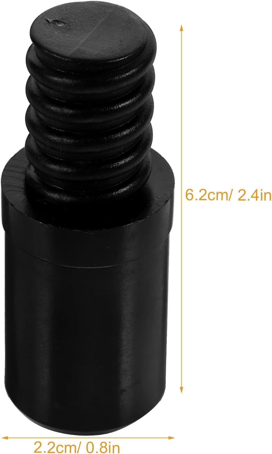 Gatuida 2Pcs Broom Handle Threaded End, 0.8 Inch Threaded Tip Replacement Broom Handle Adapter Extension Pole Adapter Tips for Wood Metal Pole Stick