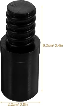 2pcs Threaded Tip Replacement for Extension Poles Broom Handle End Adapter Kit Plastic Handle Threaded End Repair Parts for Broom and Mop Poles Easy Install