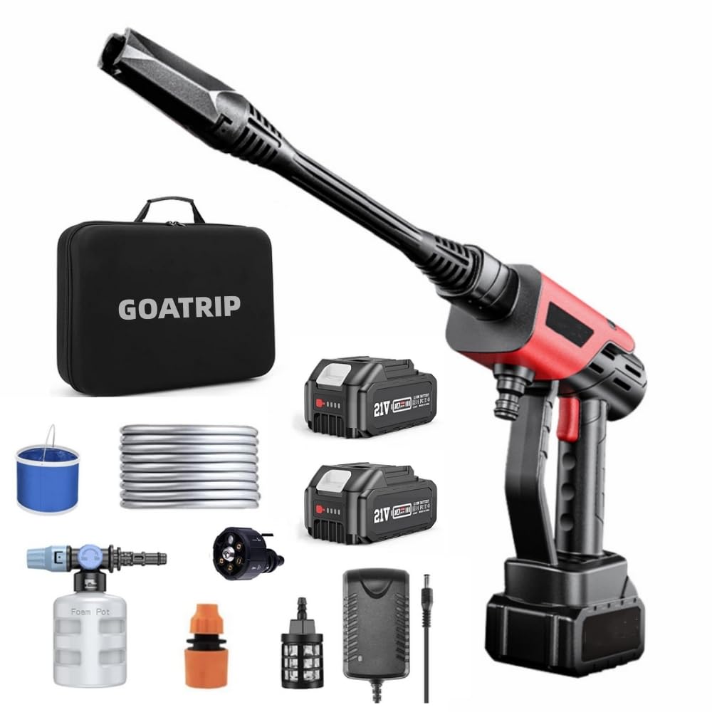 大容量バッテリー コードレス 高圧洗浄機 3つのギア