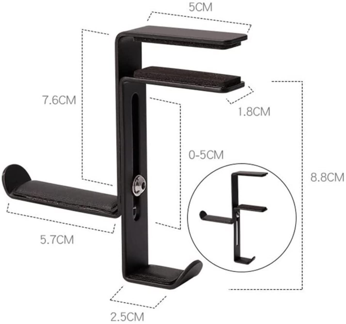 Stand Cuffie Supporto per Cuffie Scrivania Universale Per Cuffie Da Ufficio Appendiabiti Per Cuffie Da Gioco Staffa Per Espositore Risparmia Spazio Supporto Cuffie ( Blue : White , Size : As shown )