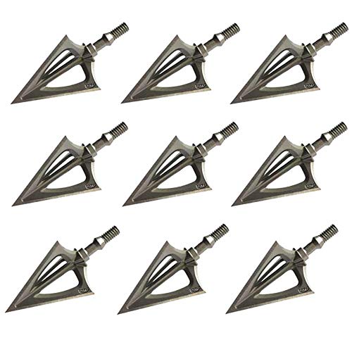 Bgary Broadheads 100 Grain Fixed Blades Archery Broadheads For Crossbow Recurve Bow And Compound Bow 12 Pcs Silverly #TOP1