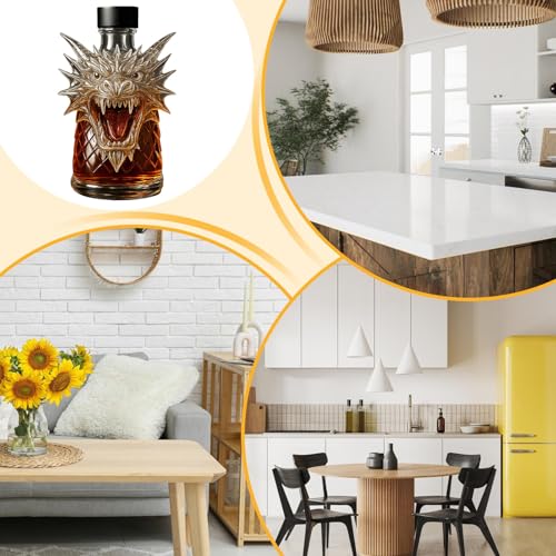 Miniatura 4 de Botella De Whisky, Botellas De Whiskey Con Forma De Dragón, Recipiente De Licor Coleccionable Novedoso Para Cata En Casa, Coleccionista De Vino Tinto, Eventos De Soltero, Bodas Y Día Del Padre