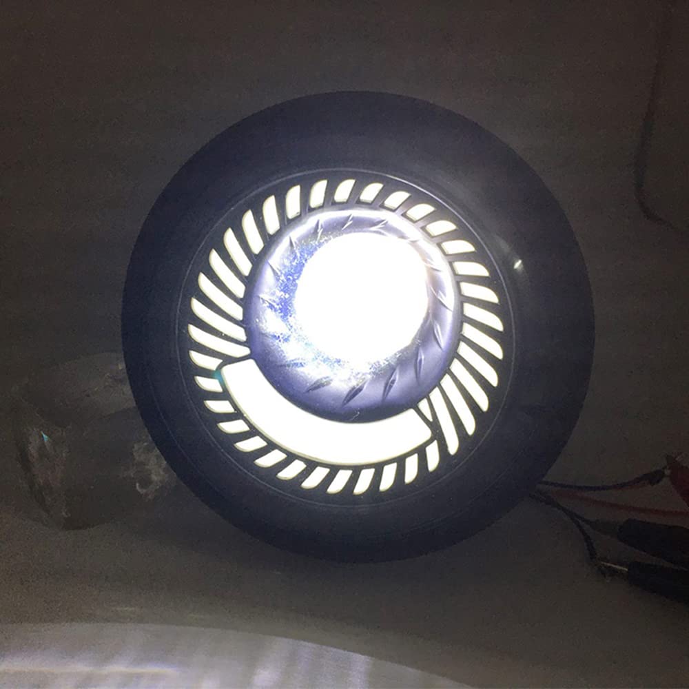 Phare LED Moto, TOTMOX 12V Phare LED Étanche 6,5 Pouces pour Moto Scooter Pickup Hors Route Compatible avec Harley-Davidson, Support de Montage Latéral en Spirale