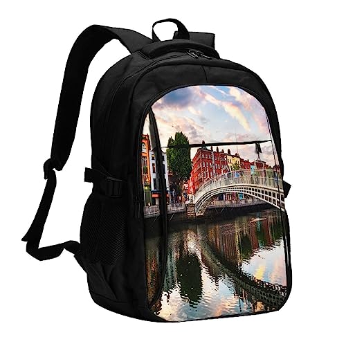 Sac à dos pour ordinateur portable avec port de charge USB et rangement voyage