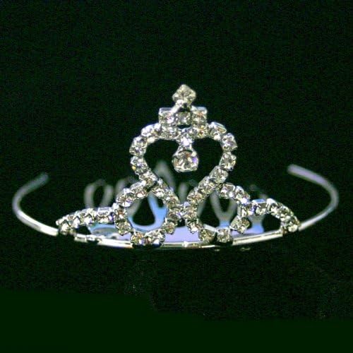 Valentine Bridal Princess Wedding Crystal Rhinestone Mini Tiara Comb Heart Pattern