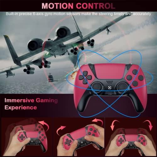 Wireless Controller For Ps4 Controller, Augex Ymir Game Remote For Playstation 4 Controller With Turbo, Steam Gamepad Work With Back Paddles, Scuf Controllers For Ps4/Pro/Silm/Pc/Ios -Cosmic Red #TOP5