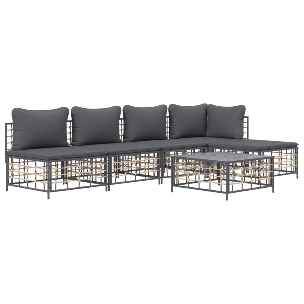 Salon de jardin en résine tressée anthracite pour vos soirées terrasses d'été