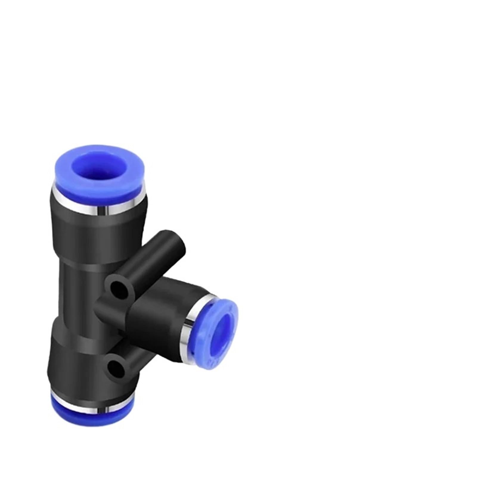 100 conectores de aire PE PY 4, 6, 8, 10, 12 mm, conexión neumática rápida, conector de tubo de manguera de plástico de 3 vías (4 mm, 100 unidades), PY)