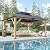 AMERLIFE 13x15 Wood Gazebo, Hardtop Gazebo with Iron Roof Double Roof, Outdoor Gazebo with Wood Frame for Patio, Parties, Garage, Lawns, Black + Natural Wood