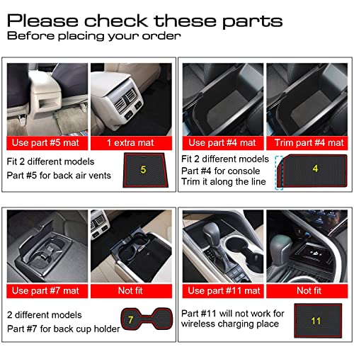 Insertos para portavasos Toyota Camry 2018-2024 16 piezas miniatura 5