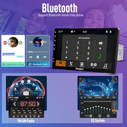 Image of iWagon 4GB+64GB Car Android System Touch Screen 9 Inch|TS9Pro Car Stereo|Wireless Carplay Adapter & Android Auto| 4th Gen Car Display Screen | Including Rearview LED Camera| Universal for All Cars