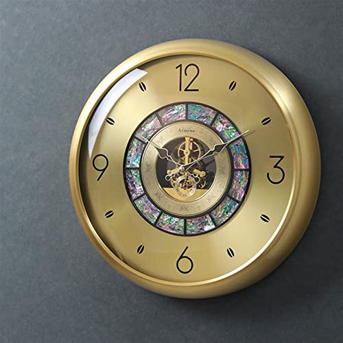 Horloge murale en cuivre de luxe moderne pour sublimer la décoration du salon