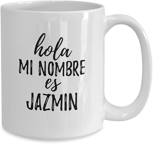 Miniatura 2 de Hola Mi Nombre Es Jazmin Mug Funny Spanish Gift Personalized Name Coffee Tea Cup Large 15 Oz