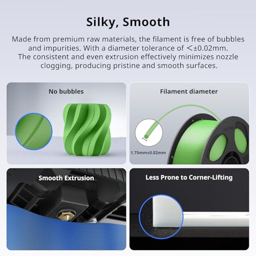 Image of ANYCUBIC PLA Plus (PLA+), 3D Printer Filament 1.75mm, High Toughness 3D Printing Filament, Dimensional Accuracy + /- 0.02mm, Print with Most FDM 3D Printers, 1KG Reusable Spool, Spring Leaf