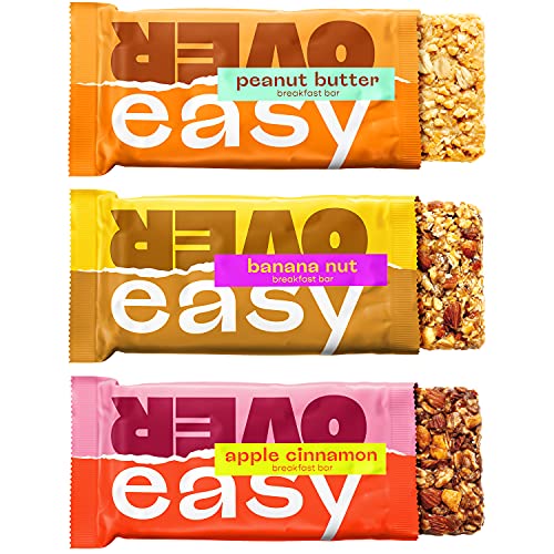 Over Easy Variety Pack Of 12 And 12 Pack Toasted Coconut Breakfast Bars - All Natural, Clean Ingredient Protein Bars, Breakfast & Cereal Bars - Gluten Free, Dairy Free, And Soy Free #TOP1