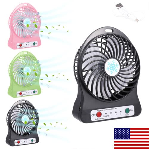 Image of DAYBETTER Portable Mini USB Pocket Fan 3-Level Speed Adjustable Electric Cooling Desktop Fan with Rechargeable Battery