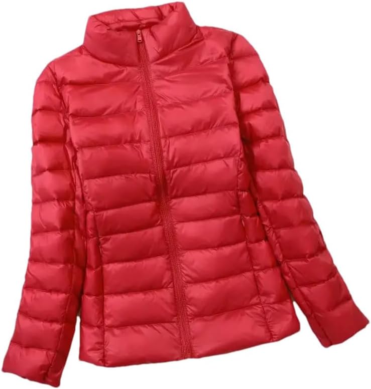 Women Fashion Hoodid Short Puffer Jackets Autumn Winter Female White Duck Down Slim Fit Coat