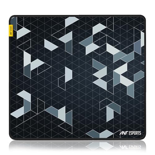 Image of Ant Esports Prism Mouse Pad with Anti-fray Stitching, Waterproof Surface & Non-Slip Rubber Base with Stitched Edges Gaming Mouse Mat for Laptop, Compatible with Laser and Optical Mice - Black
