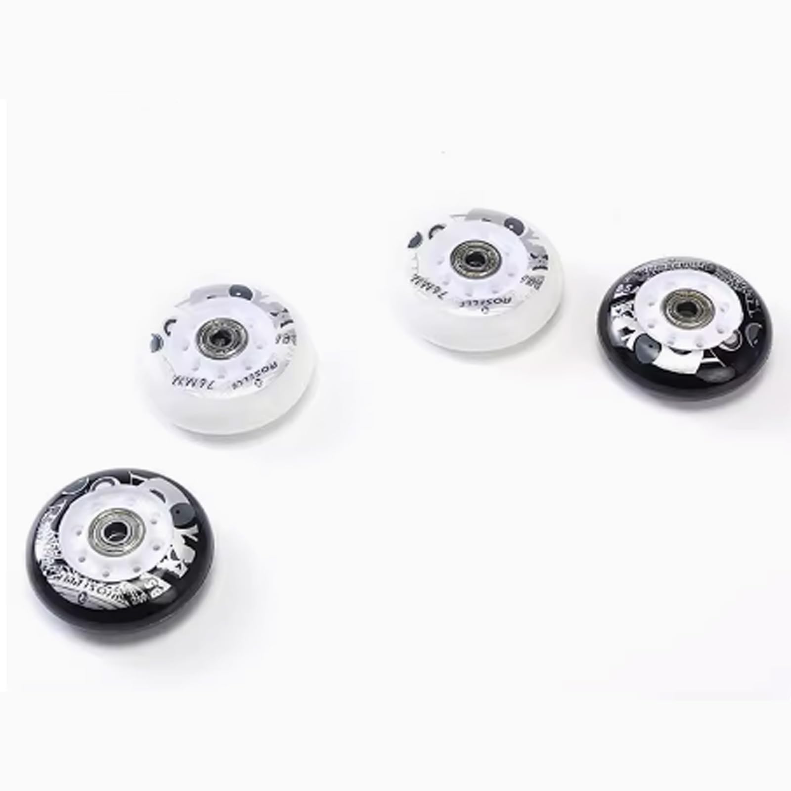 Ruote di ricambio per pattini in linea, confezione da 8 pezzi, 72 mm, 76 mm, 80 mm, ruote per pattini in linea, 85 A, con cuscinetti per la sostituzione delle ruote a lama a rullo, colore