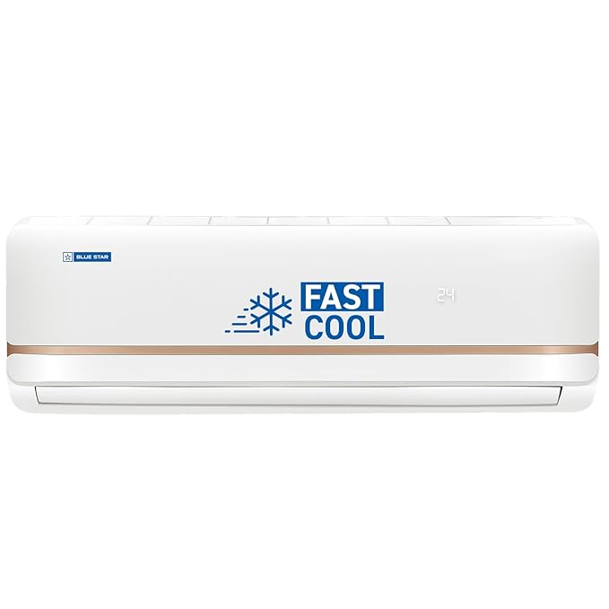 Blue Star 0.8 Ton 3 Star, Inverter Split AC (Copper,Convertible 5 in 1 Cooling, Multi Sensors, Dust Filter Blue Fins, Self Diagnosis, IA309TNU, White)