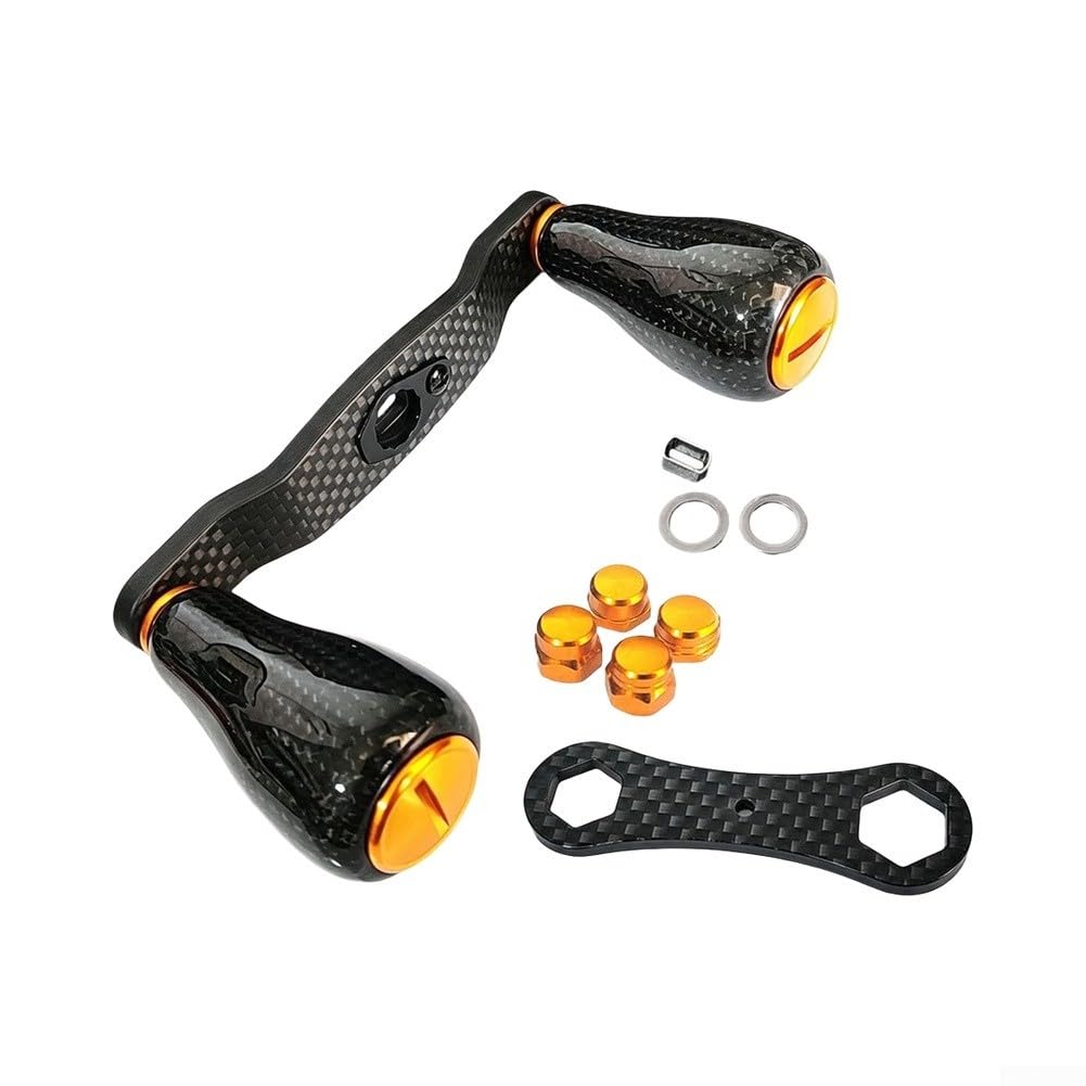 Uchwyt kołowrotka z włókna węglowego 114 mm do Daiwa do tatula do abu Carbon | Lekki splot węglowy, długość 114 mm, pasuje do daiwa do tatula, do abu dla garcia, uchwyt wędkarski basowy
