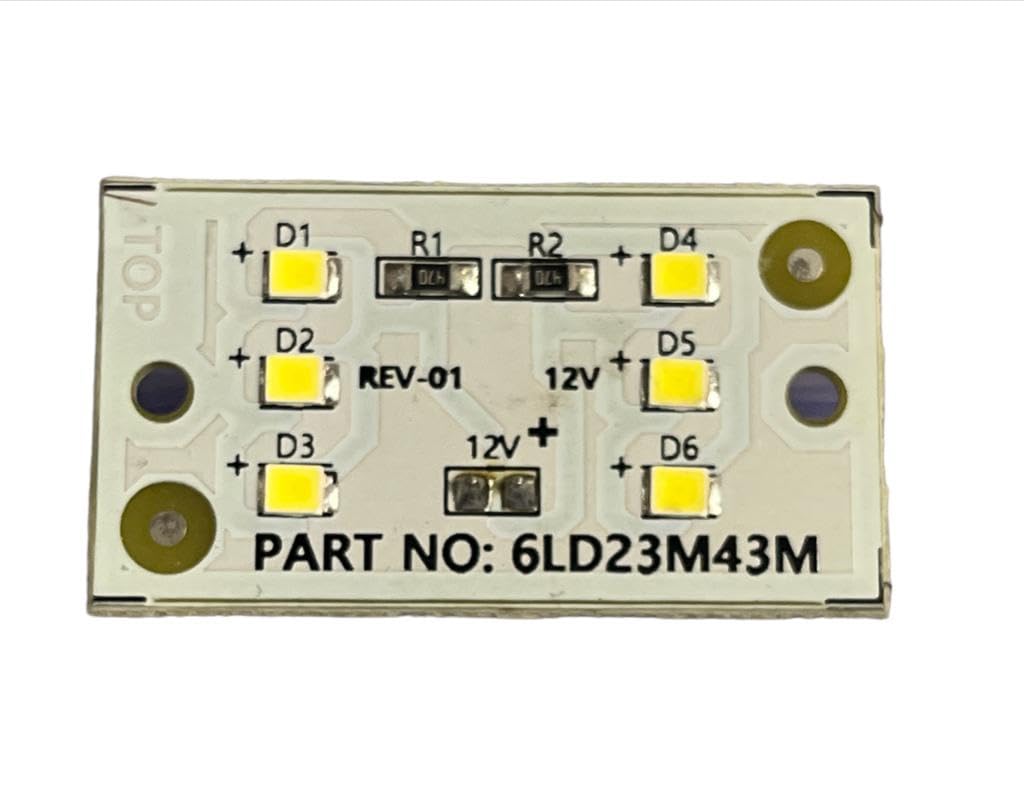 Sai Service Centerrectangular Suitable for RefrigeratoLED Light 3 Pin G o d r e j | Current 12 Voltage | Power Consumption of 5 watts | PVC Material White