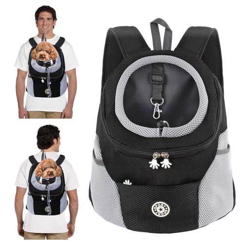 PETCUTE Mochila para Perros y Gatos,Transpirable,Mochila Transportadora para Perros con Correa de...