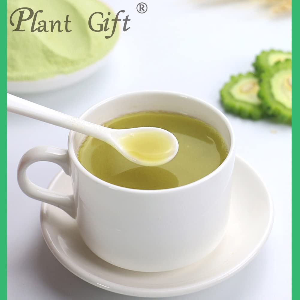Plant Gift 100% Pure Balsam Pear Powder 苦瓜粉 Natürliches Bittermelonenmehl, Großes Aroma für Getränke, Smoothie, Kuchen und Getränke, Nicht-GVO Pulver, Kein Füllstoff, Keine Zusätze 100G/3.25oz