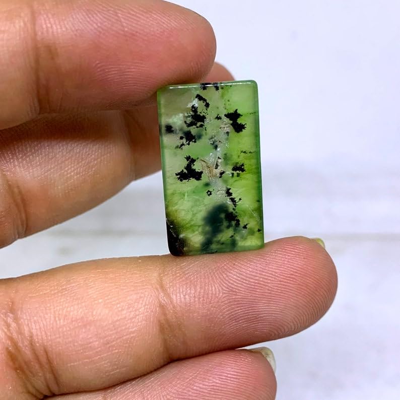 Chrysoprase naturelle cabochon rectangle pour créer vos bijoux d'été - 5