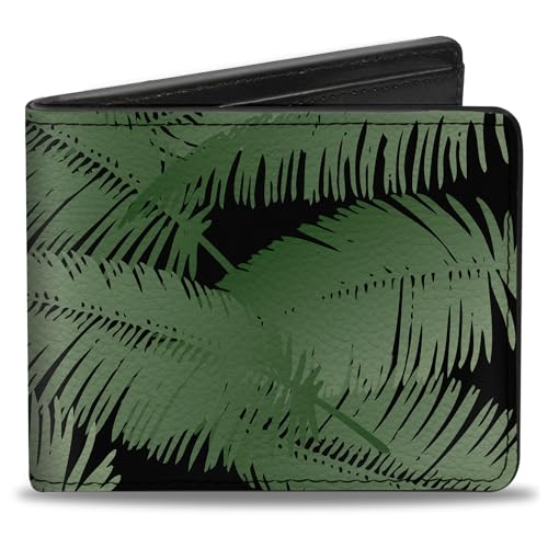 Buckle-Down Carteira masculina dobrável padrão palmeiras, 10 cm x 8,89 cm