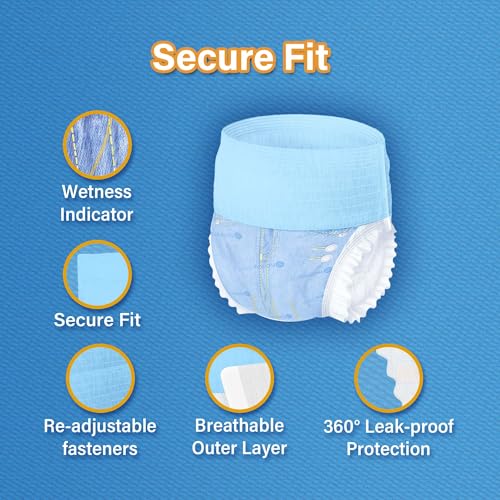 Image of Honeycare Female Dog Diapers,Disposable Diapers for Female Dog with Stretchy Waist,Dog Pull-Ups for Easy wear,Dogs in Heat Period Super Absorbent Leak-Proof Doggie Diapers, Medium,30 Count (Pack of 6)
