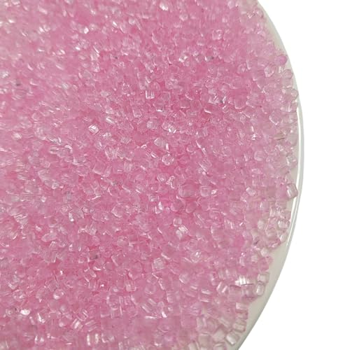 Pink Sugar Sprinkles, Edible Crystal Rock Sugar For Baking, Cupcakes Topper, Cookies Cake Decorating, Ice Cream Topping, Birthday Party Valentines Christmas Supplies