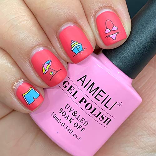 Esmalte en gel UV LED AIMEILI Tropix Tropical Punch 10ml miniatura 5