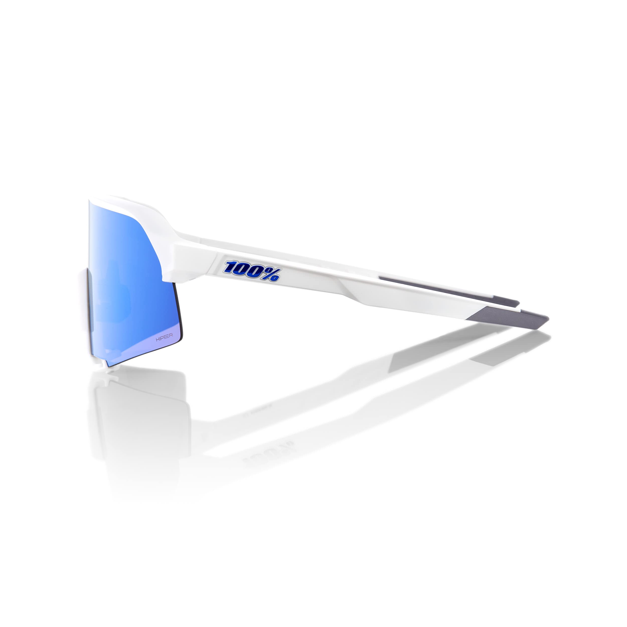 100% S3 - Matte White - Hiper Blue Multilayer Mirror Lens S3 - Matte White - HiPER Blue Multilayer Mirror Lens Unisex adulto (Pack de 1)