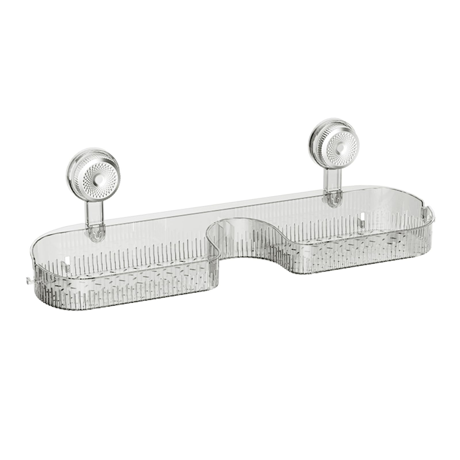 LUCKGONI Space Saving Suction Cup Shower Shelf Strong Vacuum Adhesive Bathroom Organiser For Shampoo Soap Storage
