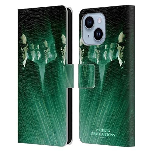 Étui portefeuille The Matrix Revolutions pour iPhone 14 Plus en cuir Coque Smiths Art Clé