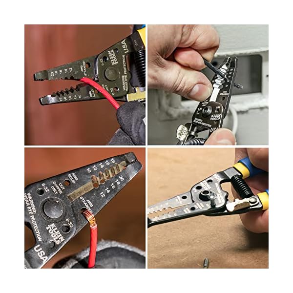 Klein Tools 11054 Wire Stripper and Cutter for 8-16 AWG Solid and 10-18 AWG Stranded Wire with Closing Lock – Bild 3