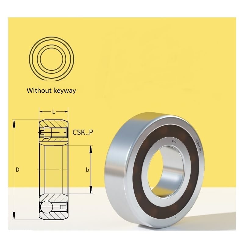 KOVNOVI 1PC One-Way Bearing CSK8/10/12/15/17/20/25/30/35/40/CSK6004/CSK6005PP Clutch Ball Bearings(CSK6004 20x42x12mm)