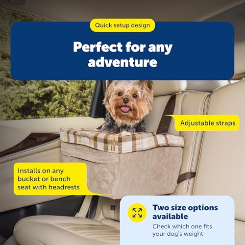 PetSafe Happy Ride Quilted Dog Booster Seat, Tan, Up to 25 lb - image 7