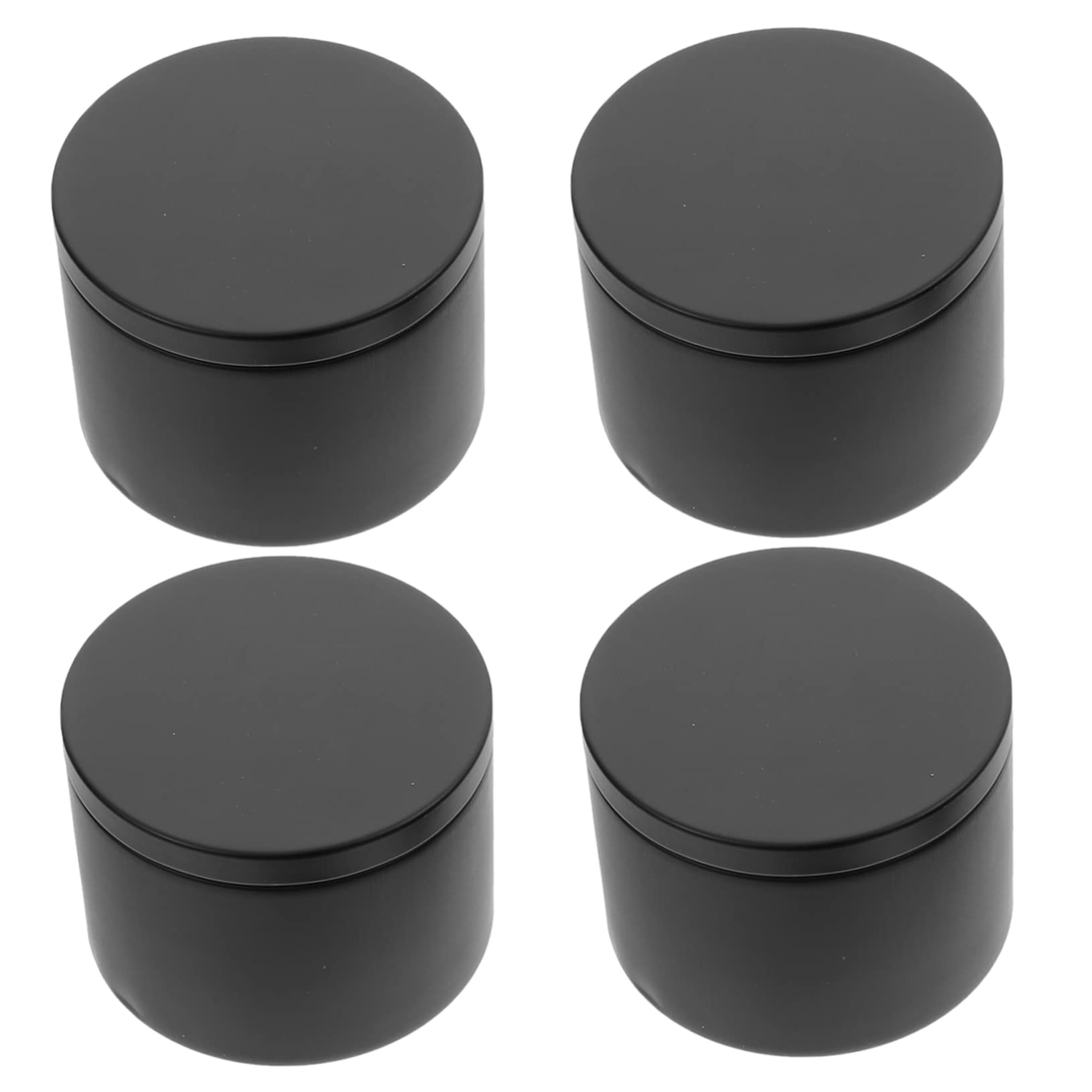 Healeved 4pcs Tinplate Candle Jars Airtight Lids for Candle Making Scented Storage and Home Organization Refillable Fragrance Containers