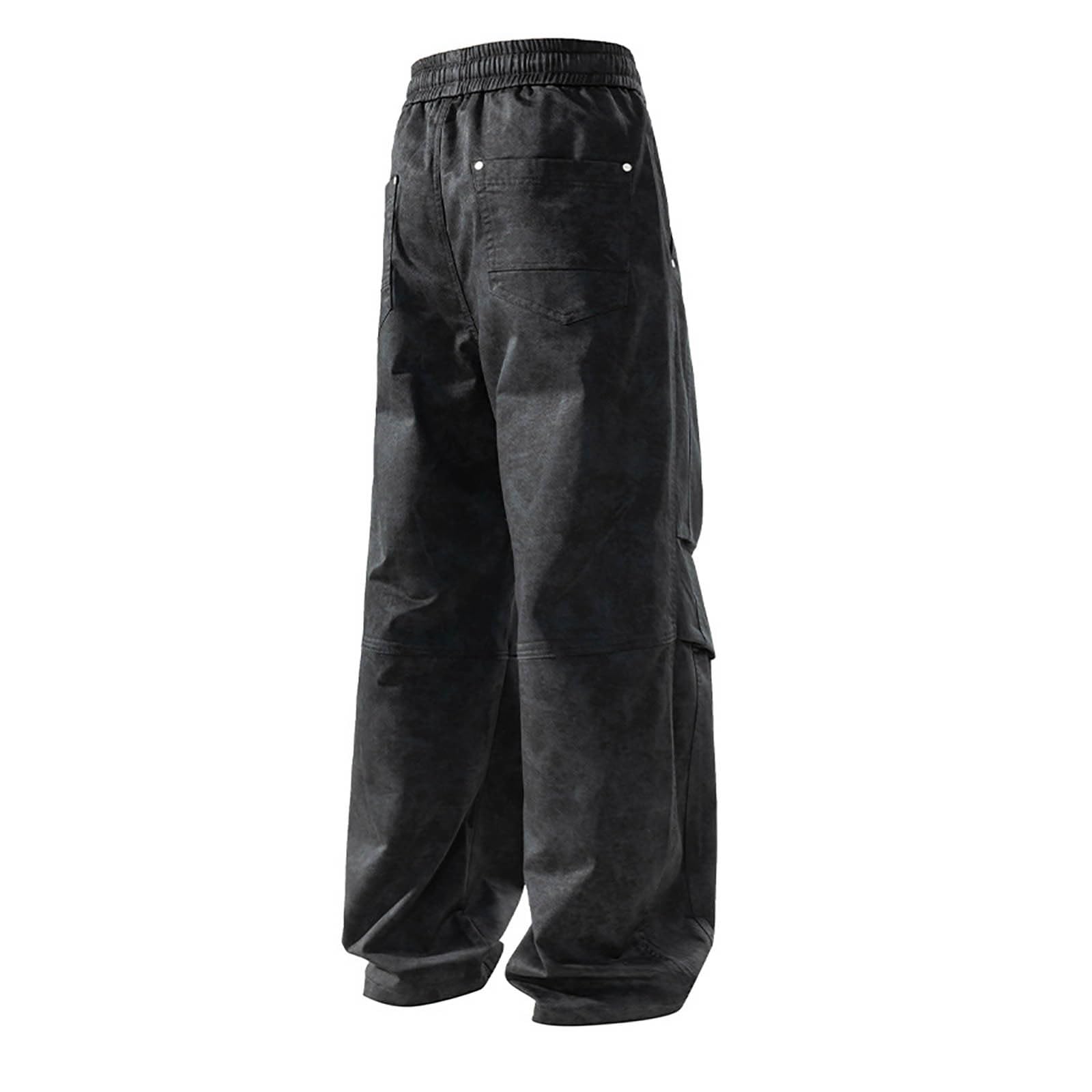 Herren Herbst und Winter Gewaschene Fallschirmjägerhose Herren lockere gerade Beinhose mit weitem Bein Trendsport Freizeithose