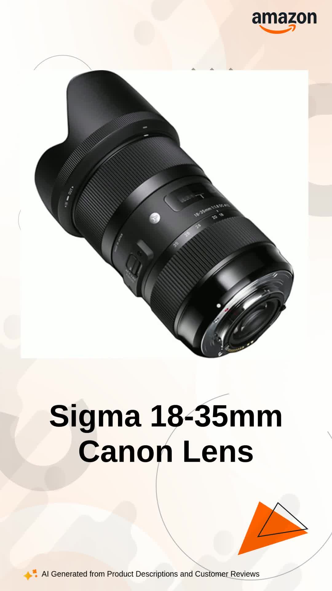 Sigma 18-35mm f/1.8 Lens DC for Canon (Black) : Amazon.in: Electronics