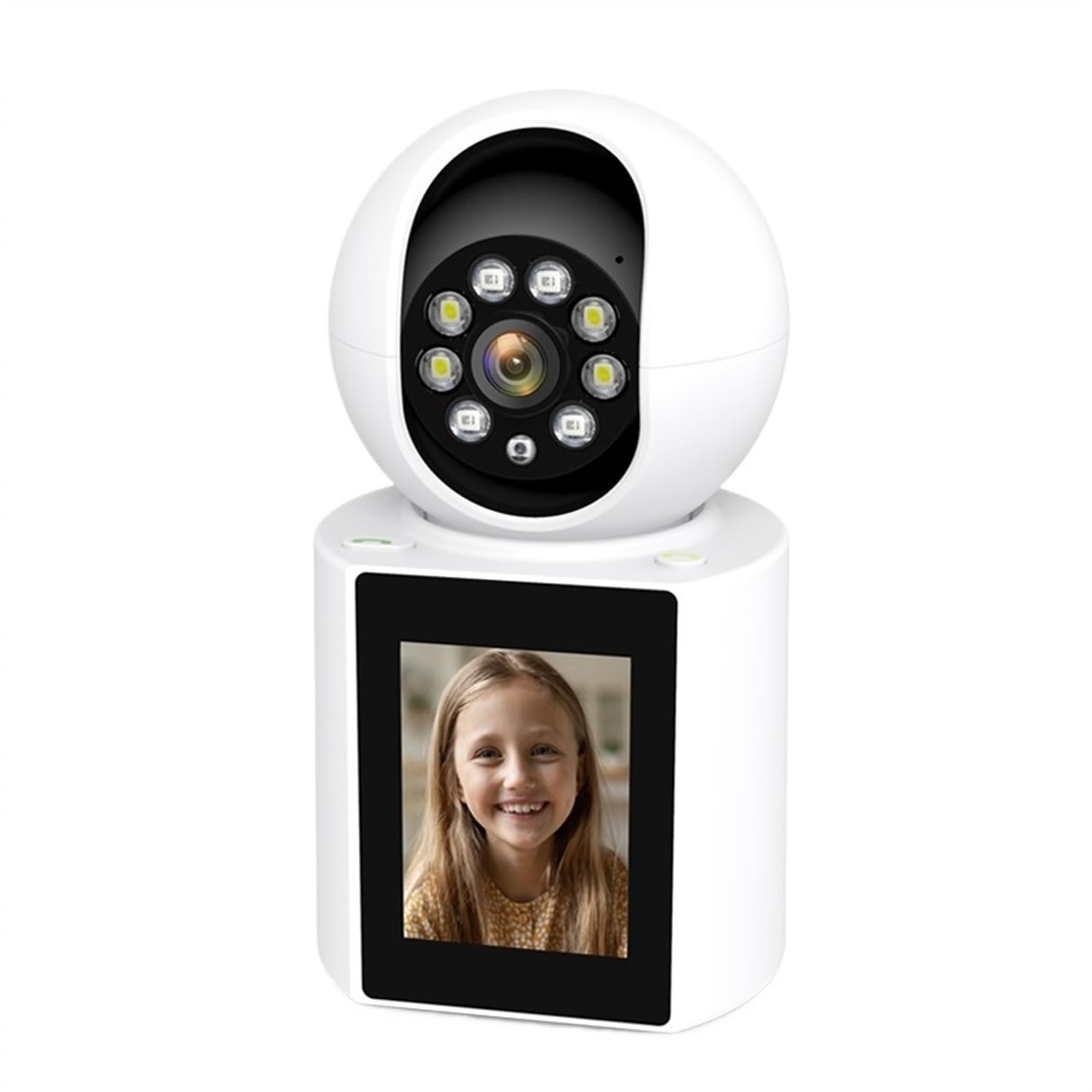 MKHJKIOII Security Camera, 1080P Camera 4MP 2.4 Inch Screen Smart Home Security Twao Way Audio Video Calling PTZ IP(2MP Add128G Card)