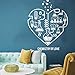 Chemie Wissenschaft Abstrakt Herz Wandtattoo Labor Klassenzimmer Chemie Wissenschaft Valentine Wandaufkleber Kinderzimmer 60X48Cm