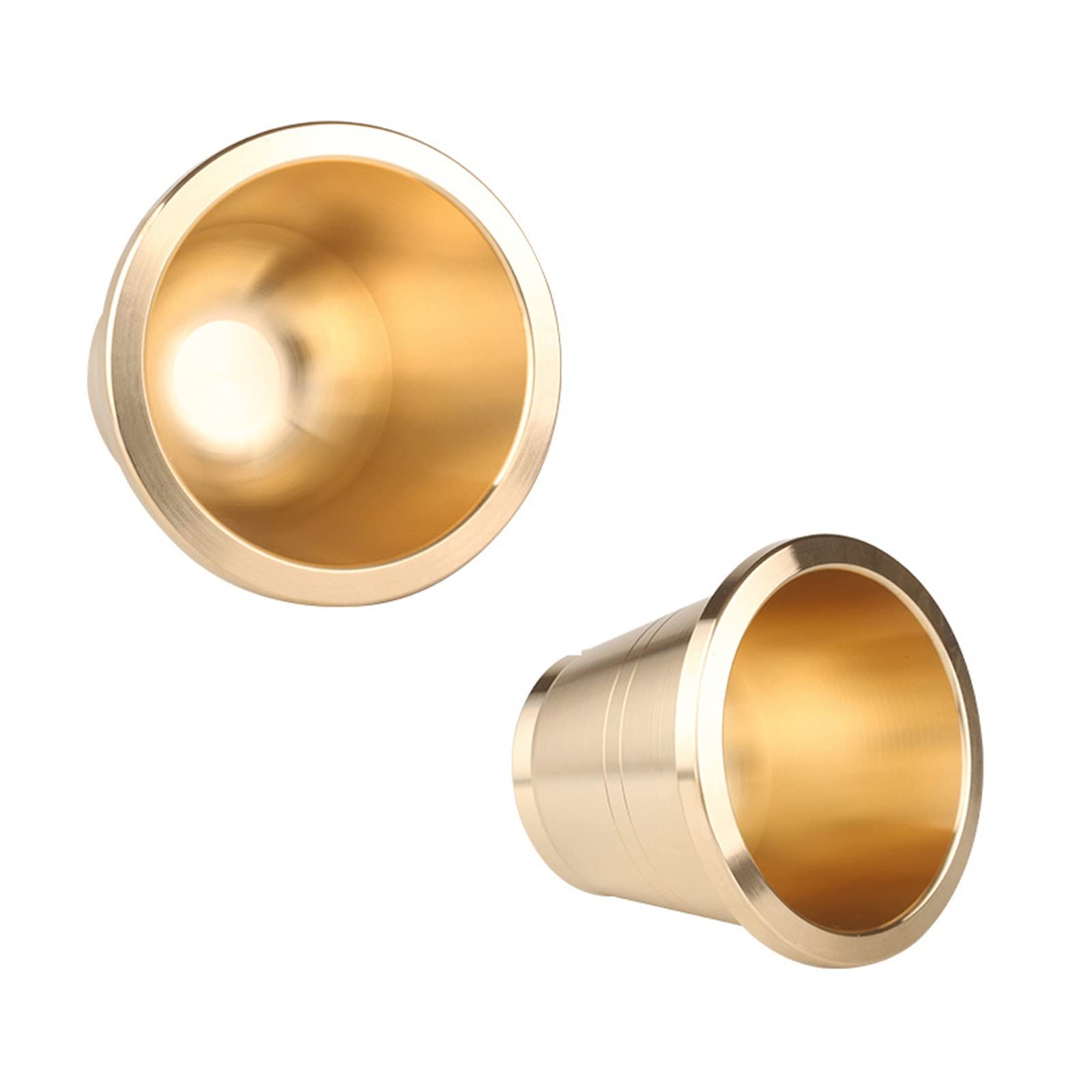 Knoblauchpresse Edelstahl Traditionelles Mörser- und Stößel-Set aus Messing, Gewürz- und Kräutermühle, 1 Stück, Gold Knoblauchzerkleinerer(Groß)