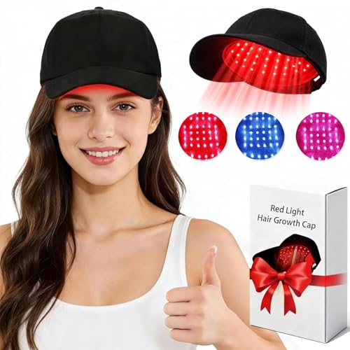 Uvsicsve Laser Hair Growth Cap, FDA Cleared 650nm LLLT Red Light Therapy – Alternative for Targeted Hairline & Thinning Crown, Scalp Care Device, Rechargeable for Men & Women - Black