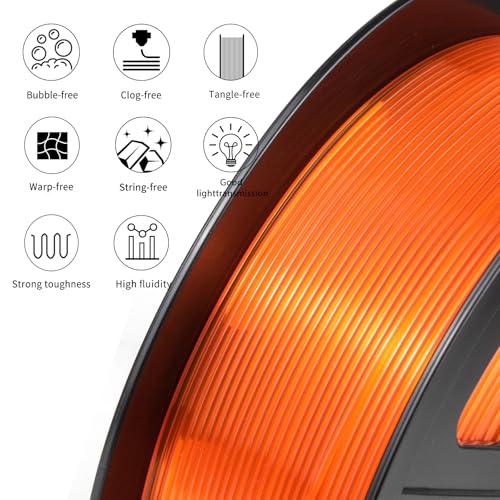 Image of 3D Printer PETG Filament HS Transparent Orange for Bambu Lab AMS,AMS Lite