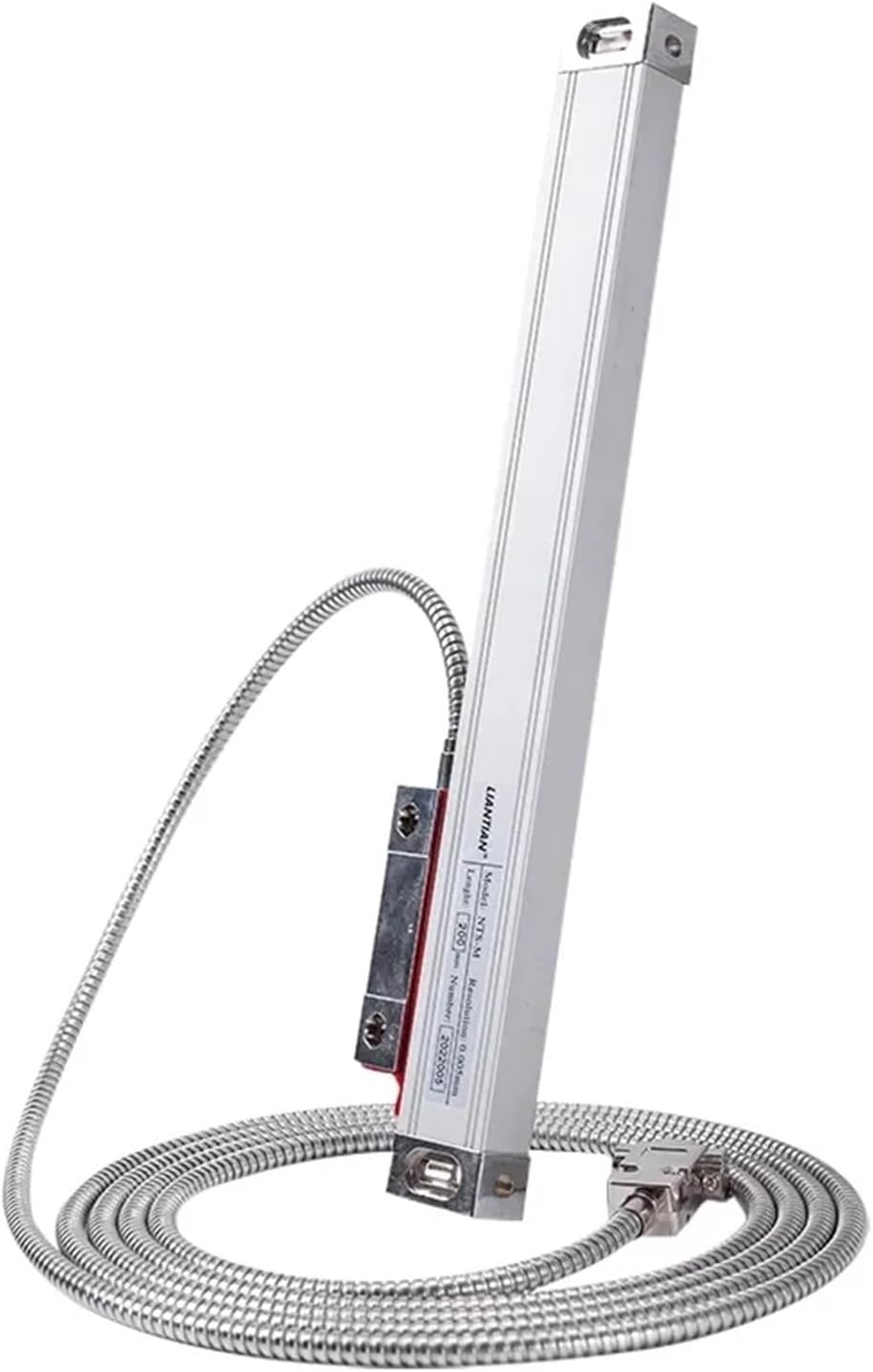 LIAMOS High Accuracy 0.005mm TTL DRO 500 600 700 750 800 900 1000mm Linear Scale 1micron Optical Encoder Optical Grating Ruler,Precise Measurement(550mm Travel)